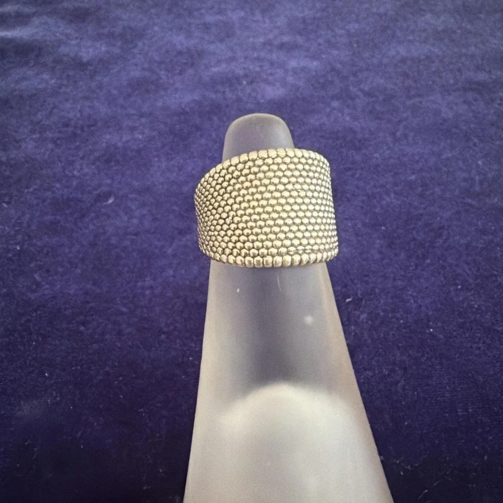 Vintage ISRAEL Sterling Silver Somerset Mesh Ring Size 7